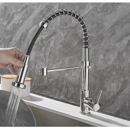 DualFlow Keukenkraan - Luxe Dubbele Messing Keukenkraan