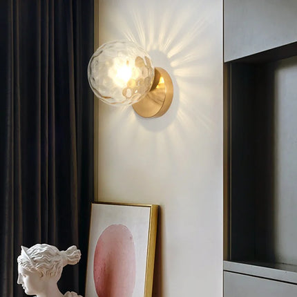 GleamGold - Luxe Gouden Wandlamp met Glas