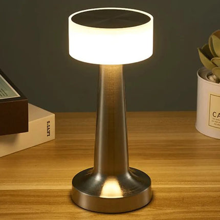 LumiCrest – Draadloze Retro LED Tafellamp