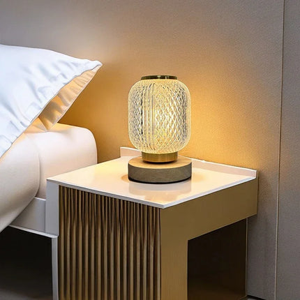 Dimbare Crystal Tafellamp- Stijlvolle Gouden Dimbare Tafellamp met Luxe Crystal Design