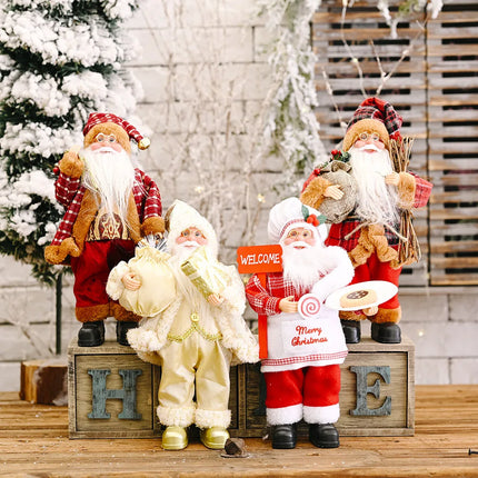 PoupeeFestive Santa Plush - Schattige Kerstman voor Decoratie