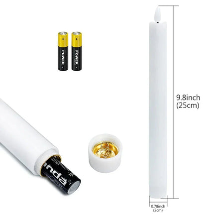 TaperFlame – Elegant Vlamloze LED Kaarsen Set van Twee