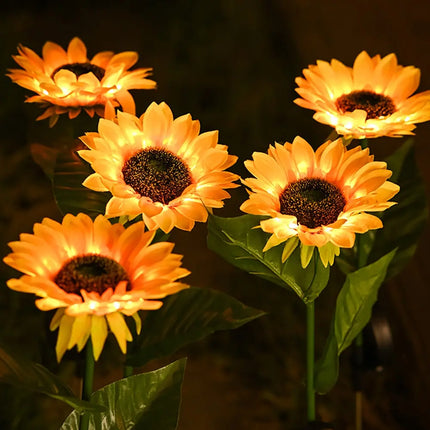 SolarBloom – Realistische Zonnebloem Tuinlamp voor Buiten