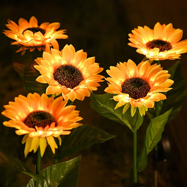 SolarBloom – Realistische Zonnebloem Tuinlamp voor Buiten