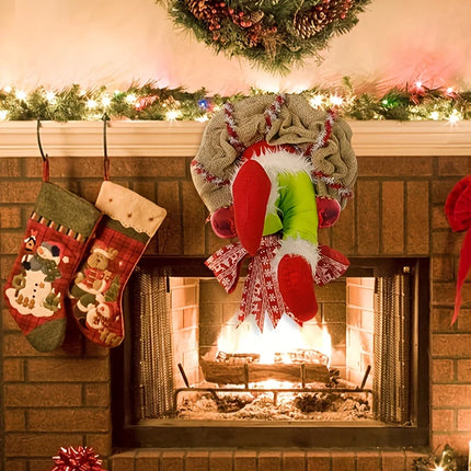 Magische Kerstkrans - Speelse Lappenduim Beentjes voor Feestelijke Decoratie