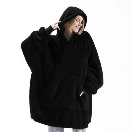 FleeceHaven Sweater - Luxe Flanellen Dekentrui voor Wintercomfort