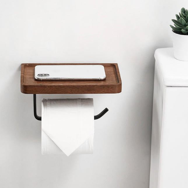 WoodEase Holder – Stijlvolle Houten Toiletrolhouder