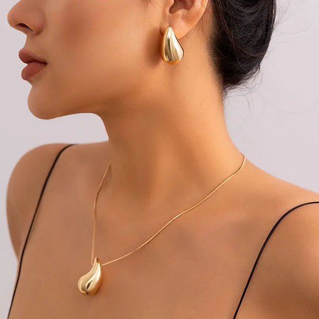 BeanGlam - Chique Peapod Set met Ketting & Oorbellen