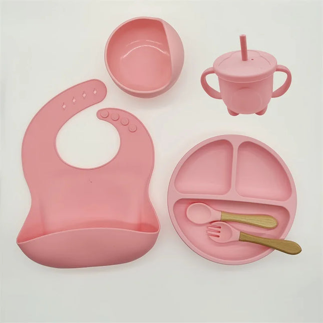 TinyBites – Stijlvolle Silicone Eetset voor Baby’s