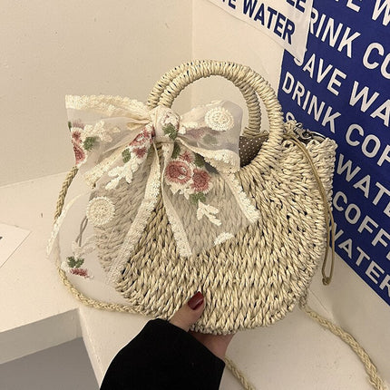 RomyBag – Zomerse Rieten Schoudertas voor Dames