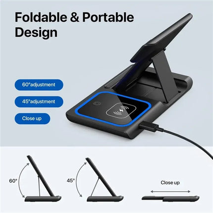 Sameza - 3-in-1 Draadloze Oplaadstation voor je Apparaten