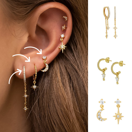 StarGlow Earrings - Magische Oorbellen met Sterrenontwerp