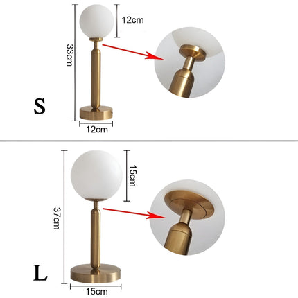 SphereShine Luxe Tafellamp van Glas & Messing – Elegantie en LED