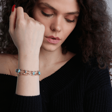 Isabelle Bracelet - Elegante Turkoois en Opaal