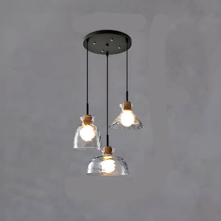 LuxeGlow Chique Glazen Kroonluchter - Modern Elegante Glazen Plafondlamp