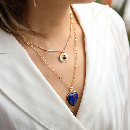 Althea Necklace – Elegante Beschermende Lapis Ketting