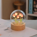 5 roze tulpen