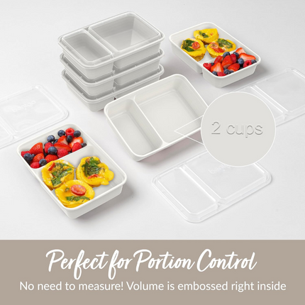 EcoBox - Duurzame 2-Compartiment Voedselcontainers Set