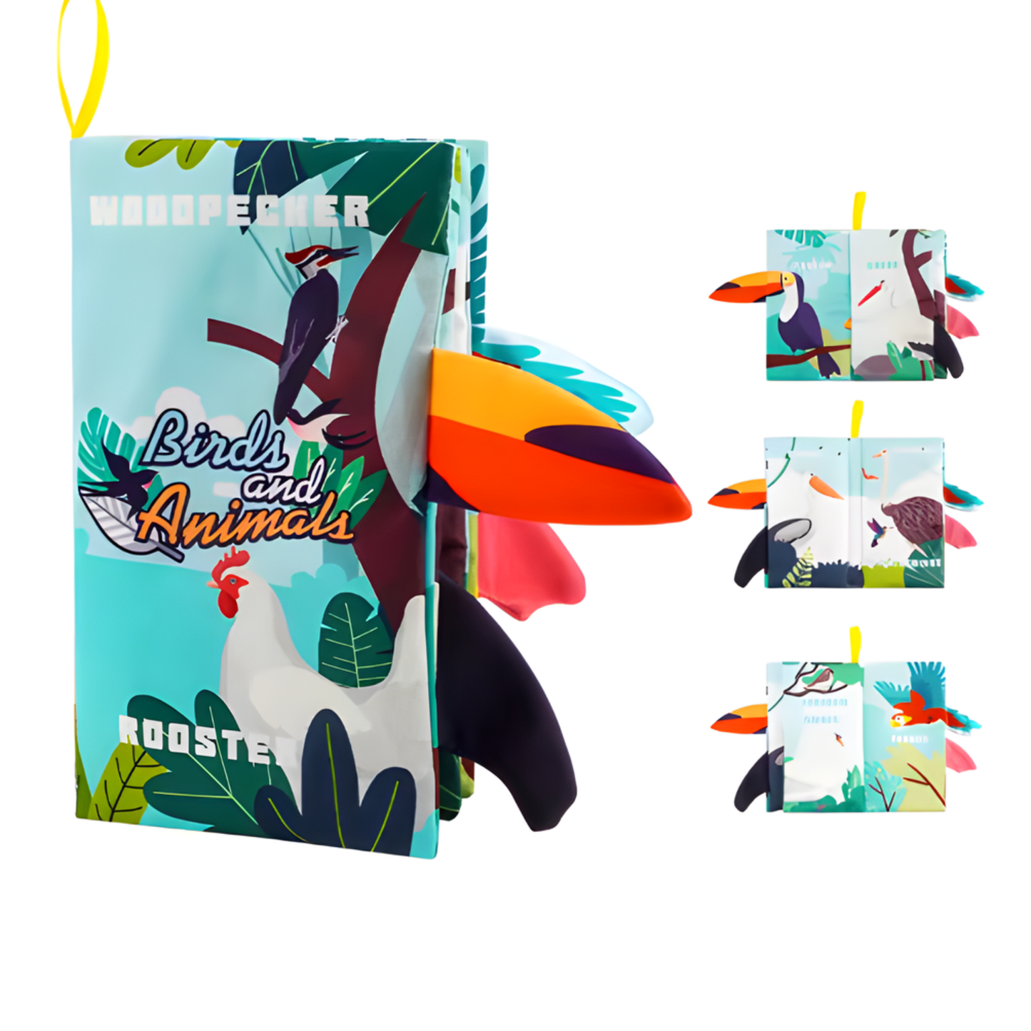 Baby Books Toys – 3PCS Cloth Crinkle Books for Infants (0-10 Months)