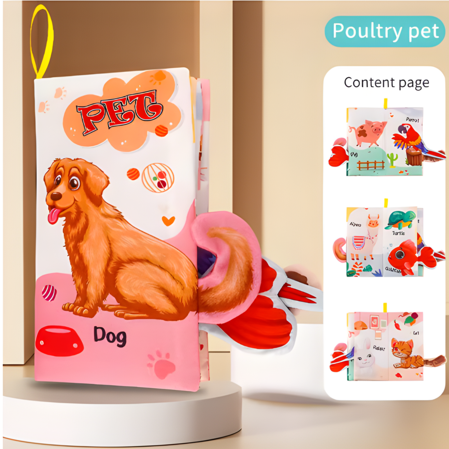 Baby Books Toys – 3PCS Cloth Crinkle Books for Infants (0-10 Months)