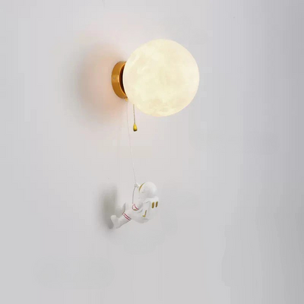 LunarGlow Wall Lamp - Maanvormige Astronaut Verlichting