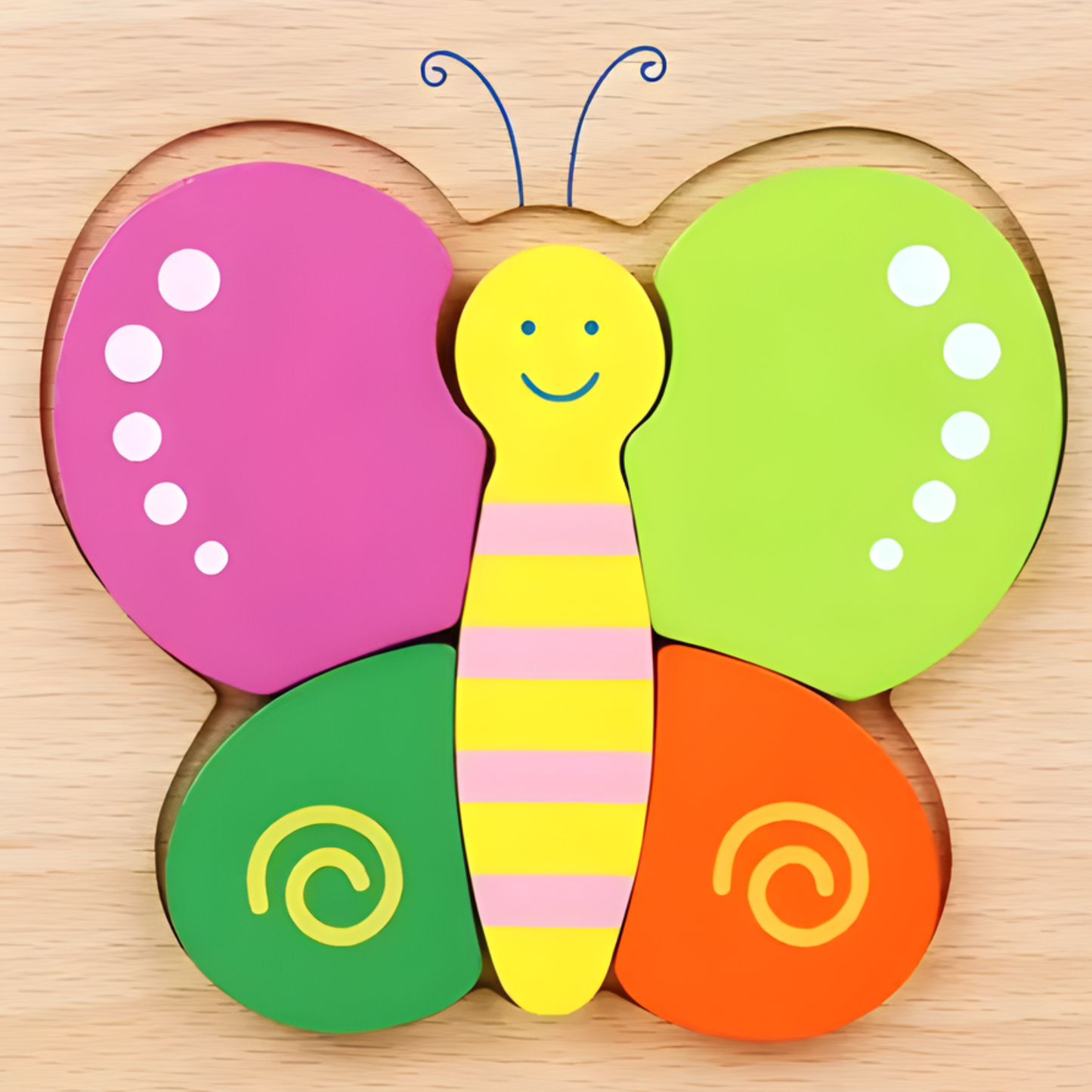 Montessori Cartoon 3D Wooden Puzzle