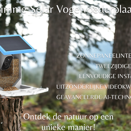 Draadloze Solar Vogelvoederplaats - Verken de natuur op unieke wijze!