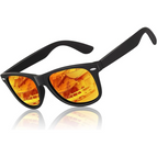 Matzwart montuur | Amber Scarlet Mirror Lens