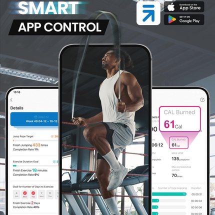 JumpFit - Slimme Springtouw met App en Knopenloos Ontwerp