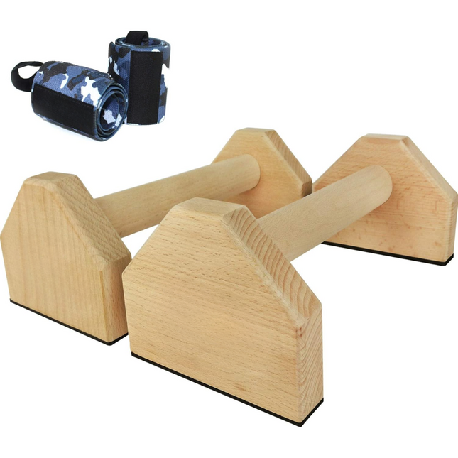 Calisthenics PowerBars – Stevige Houten Push-Up Steunen