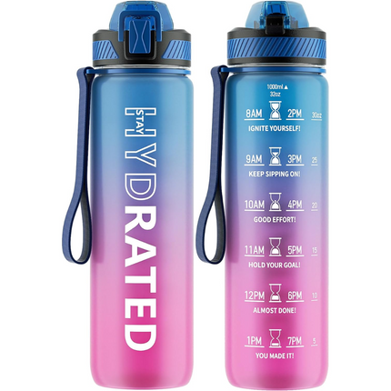 HydraFlow – Motiverende Sportfles met Rietje