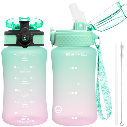 EcoFlow - Herbruikbare Tritan Waterfles met Rietje