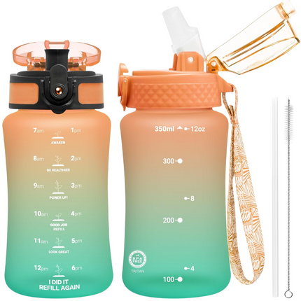 EcoFlow - Herbruikbare Tritan Waterfles met Rietje