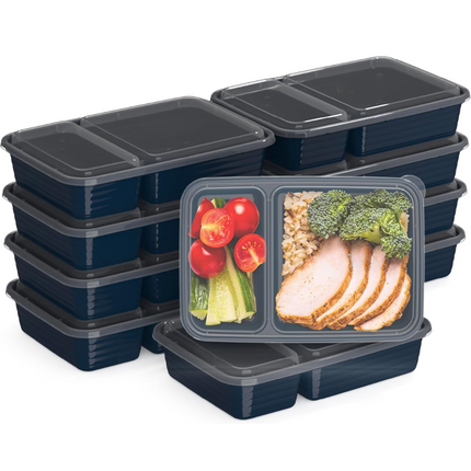 EcoBox - Duurzame 2-Compartiment Voedselcontainers Set
