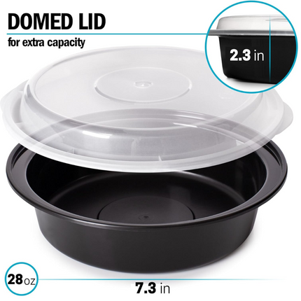 MealPrepPro – Duurzame Ronde Plastic Opslagdozen