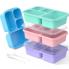 Blauw/Roze/Groen/Paars - 4 Compartimenten