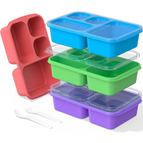 Donker Blauw/Roze/Groen/Paars - 4 Compartimenten