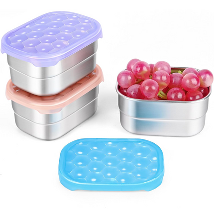 SnackGuard – RVS Snackcontainers met Siliconen Deksel