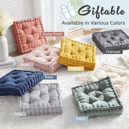 ZenComfort - Luxe Chenille Meditatiekussen voor de Vloer