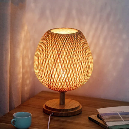 VintageBamboo - Bamboe Vintage Tafellamp