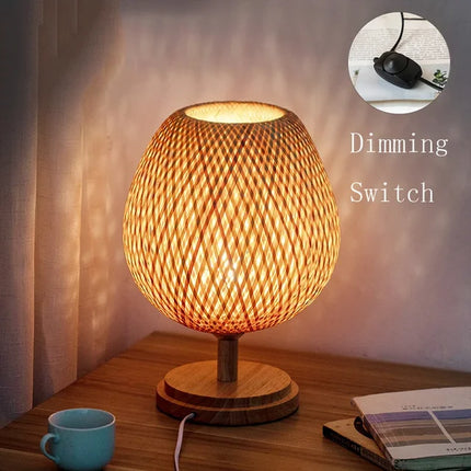 VintageBamboo - Bamboe Vintage Tafellamp