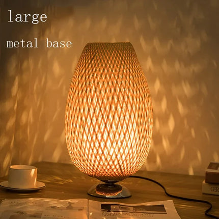 VintageBamboo - Bamboe Vintage Tafellamp