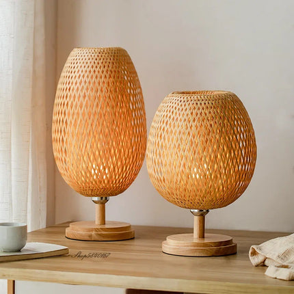 VintageBamboo - Bamboe Vintage Tafellamp