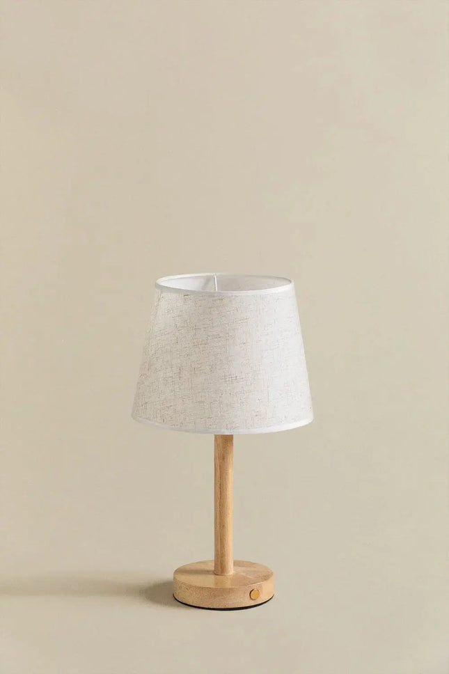 Houten LED Nachtlamp WoodGlow – Modern & Draadloos Verlicht