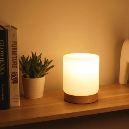 LumiGlow Verfijnde Glazen Tafellamp met Touch-LED