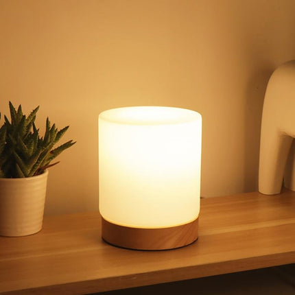 LumiGlow Verfijnde Glazen Tafellamp met Touch-LED