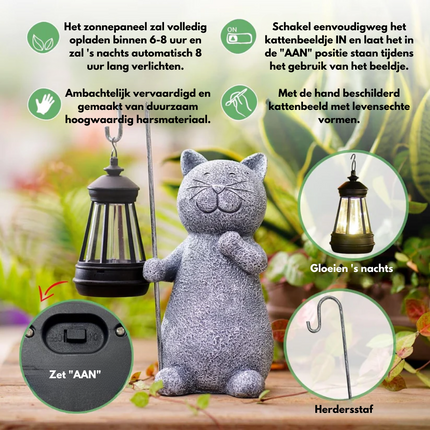 EnchantedKitty - Elegante Decoratieve Kat voor Buitenruimte