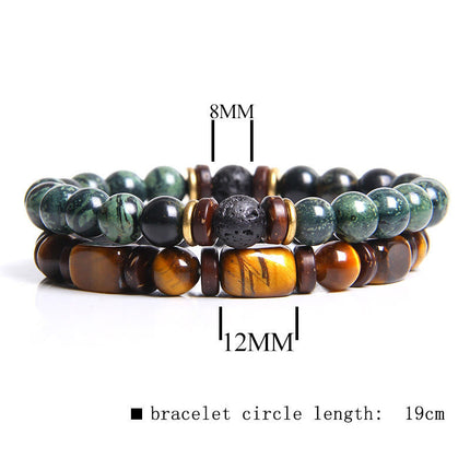 Stylish Afrikaans Turquoise & Tiger Eye Bracelet - Naya Collection