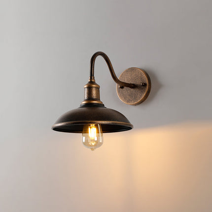 Alessio Vintage Geïnspireerde Komvormige Antiek Messing Waterdichte Buitenwandlamp - IP65 Geclassificeerd