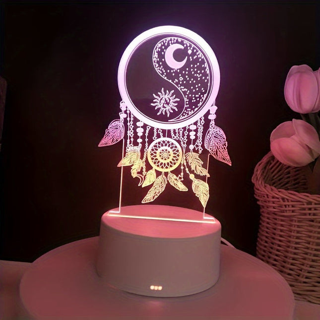 DreamCatcherGlow – 3D LED Nachtverlichting met USB